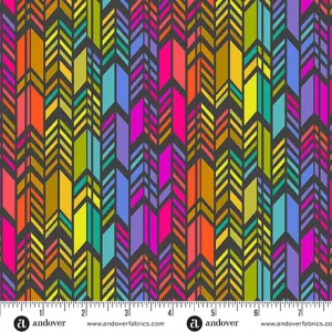 Andover Colour Wheel Spectrum Feathers Night A-1445-K