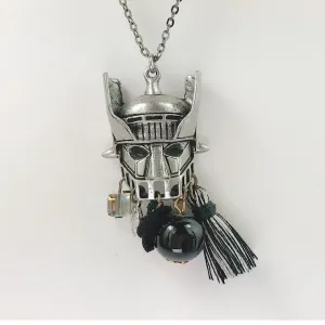 Beatiful Vintage Style Retro Mazinger Z Face Long Necklace