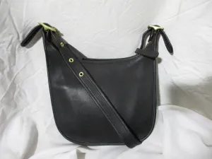 COACH F09950 Leather Hobo Crossbody Bag Satchel Purse Handbag Shoulder BLACK