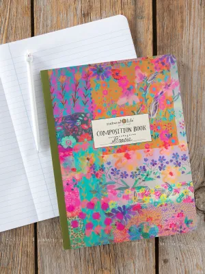 Composition Notebook - Pink Watercolor Patchwork