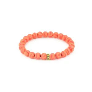 Coral Disco Stack Bracelet