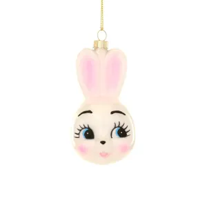 Cute Retro Bunny Ornament 4.25"