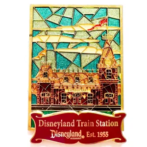 Disney Cast Exclusive Disneyland Train Station Stained Glass Limited Edition 500 Pin