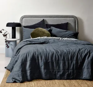 Halo Organic Cotton Coverlet Steel