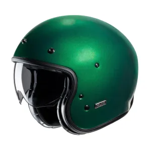 HJC V31 Green Retro Style Open Face Motorbike Helmet