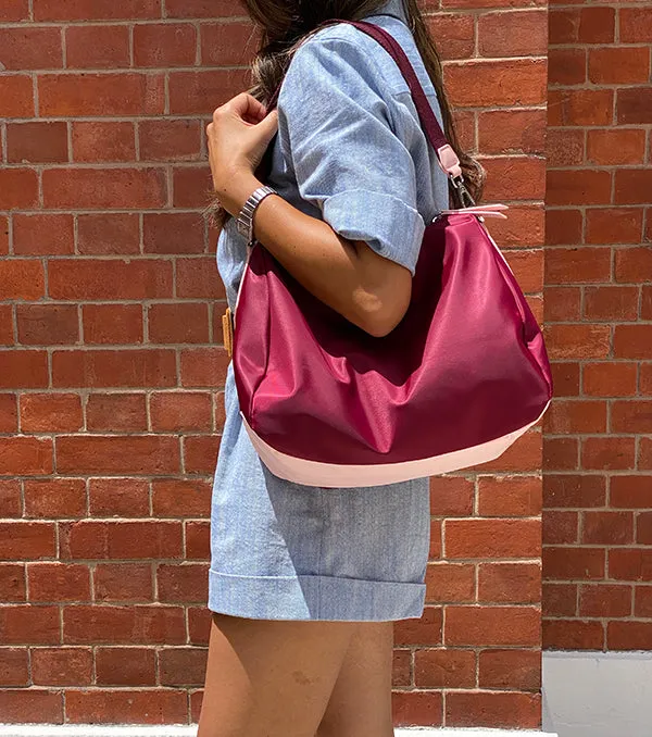 Hobo bag Plum Caspia