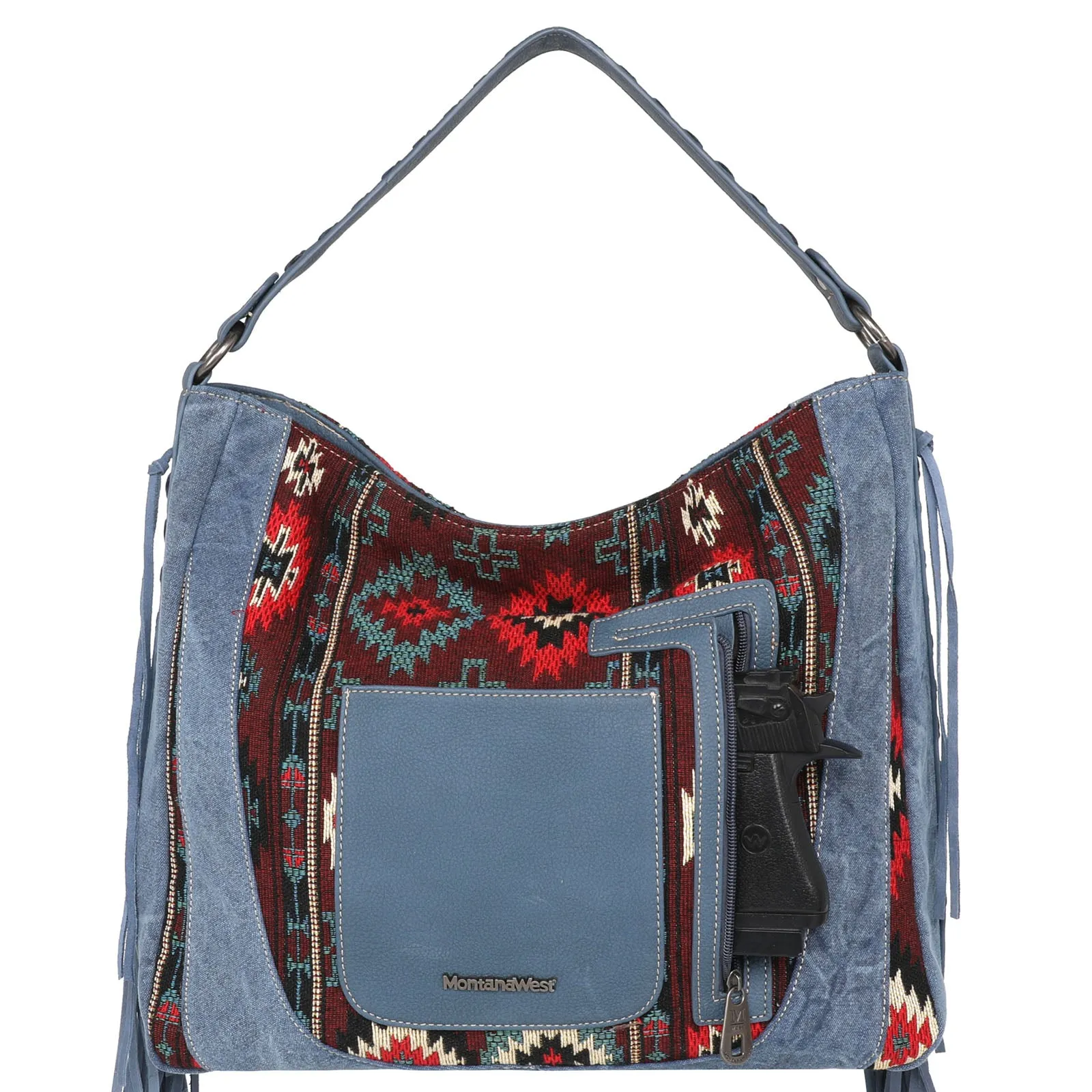 MW1174G-917 Montana West Aztec Tapestry Concealed Carry Hobo