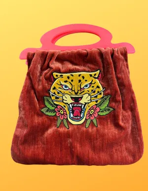 "Wild Thing" one of a kind chainstitched purse