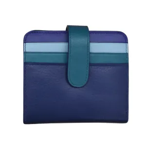 Royal Blue Leather Bi-Fold Wallet, Colorful Leather Wallet