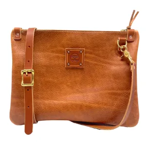 RTS - Leather Messenger Bag in Copper