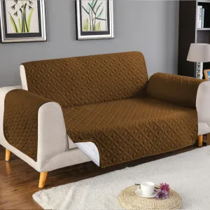 Ultrasonic Quilted Sofa Cover In Copper Color